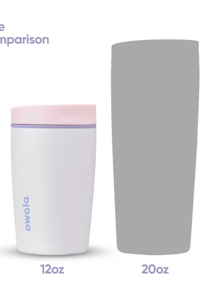 Owala （Candy Coated 12oz） SmoothSip Slider Insulated Stainless Steel Coffee Tumbler, Reusable Iced Coffee Cup, Hot Coffee Travel Mug, BPA Free - Image 2